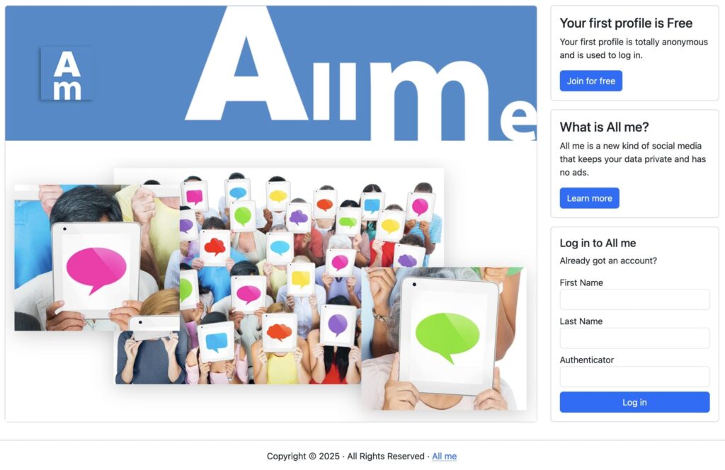 All me ch landing page